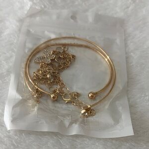Chic Gold Butterfly Bracelet Set